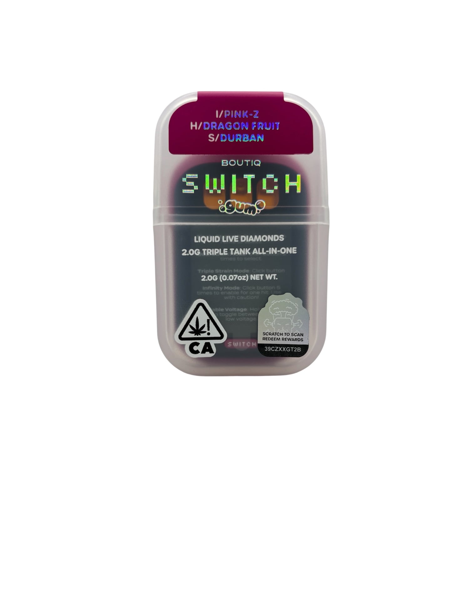 BOUTIQ - SWITCH 2G - PINK Z (I)+ DRAGONFRUIT (H) + DURBAN (S)