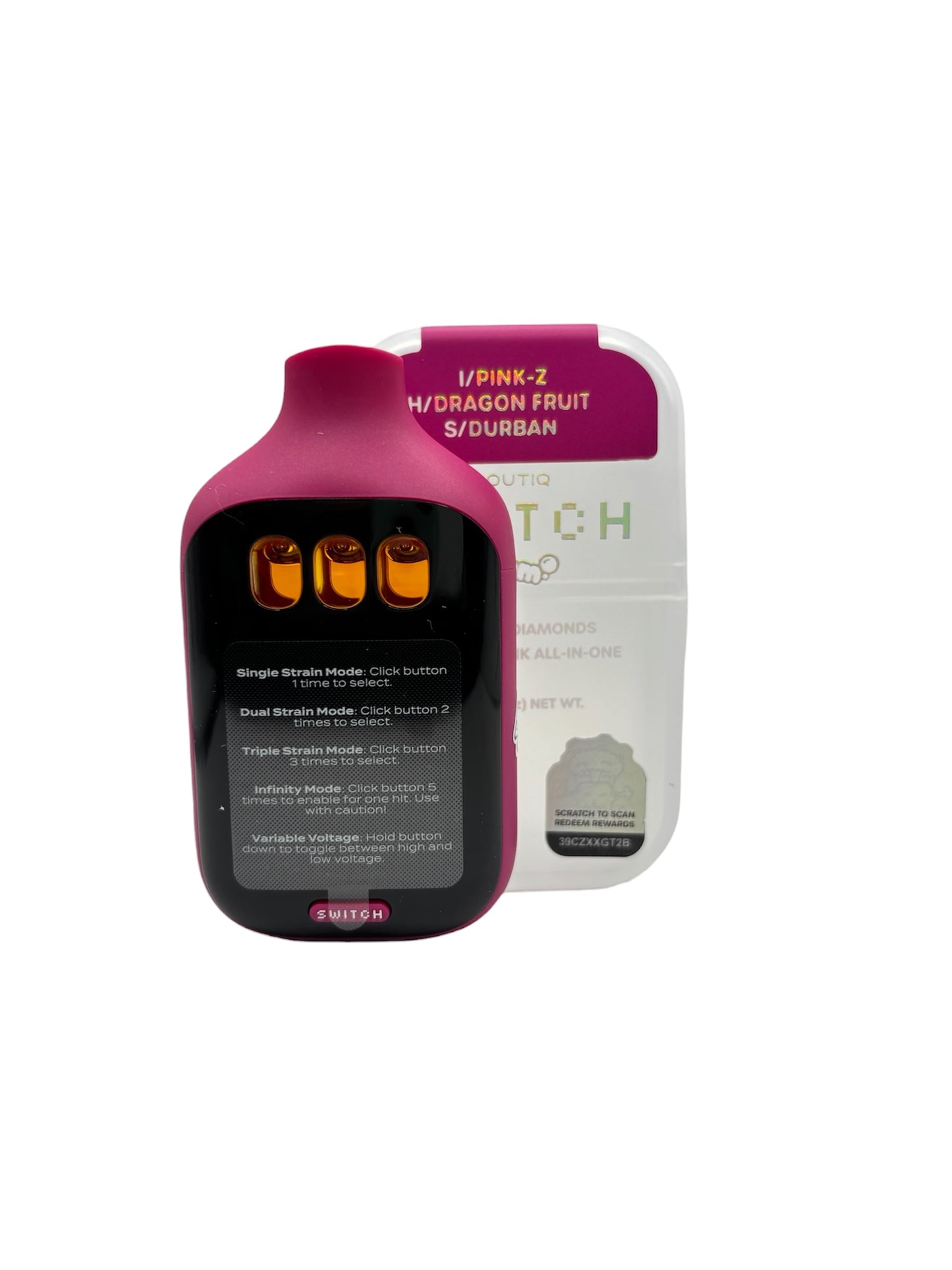 BOUTIQ - SWITCH 2G - PINK Z (I)+ DRAGONFRUIT (H) + DURBAN (S)