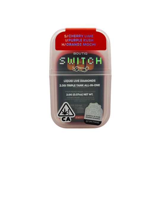 BOUTIQ - SWITCH 2G - CHERRY LIME (S) + PURPLE KUSH (I) + ORANGE MOCHI (H)