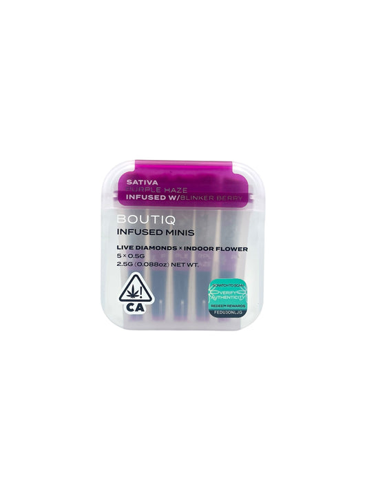 BOUTIQ - INFUSED MINIS PRE ROLLS PURPLE HAZE / BLINKER BERRY
