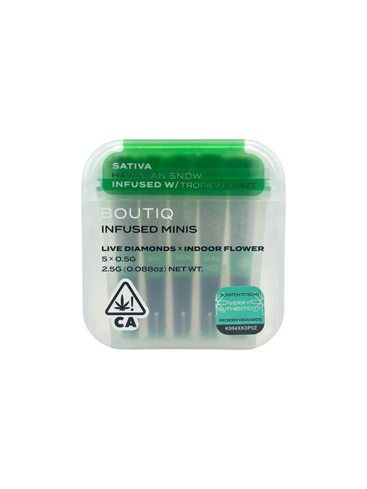 BOUTIQ - INFUSED MINIS PRE ROLLS HAWAIIN SNOW / TROPICAL HAZE