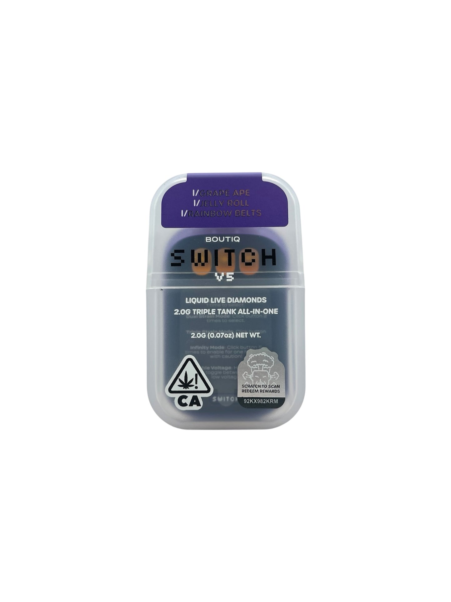 BOUTIQ - SWITCH 2G - GRAPE APE + JELLY ROLL + RAINBOW BELTS