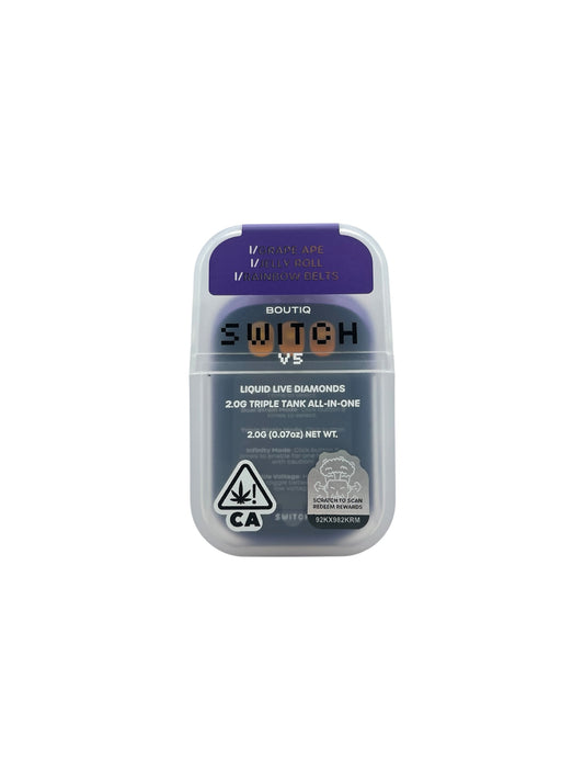 BOUTIQ - SWITCH 2G - GRAPE APE + JELLY ROLL + RAINBOW BELTS