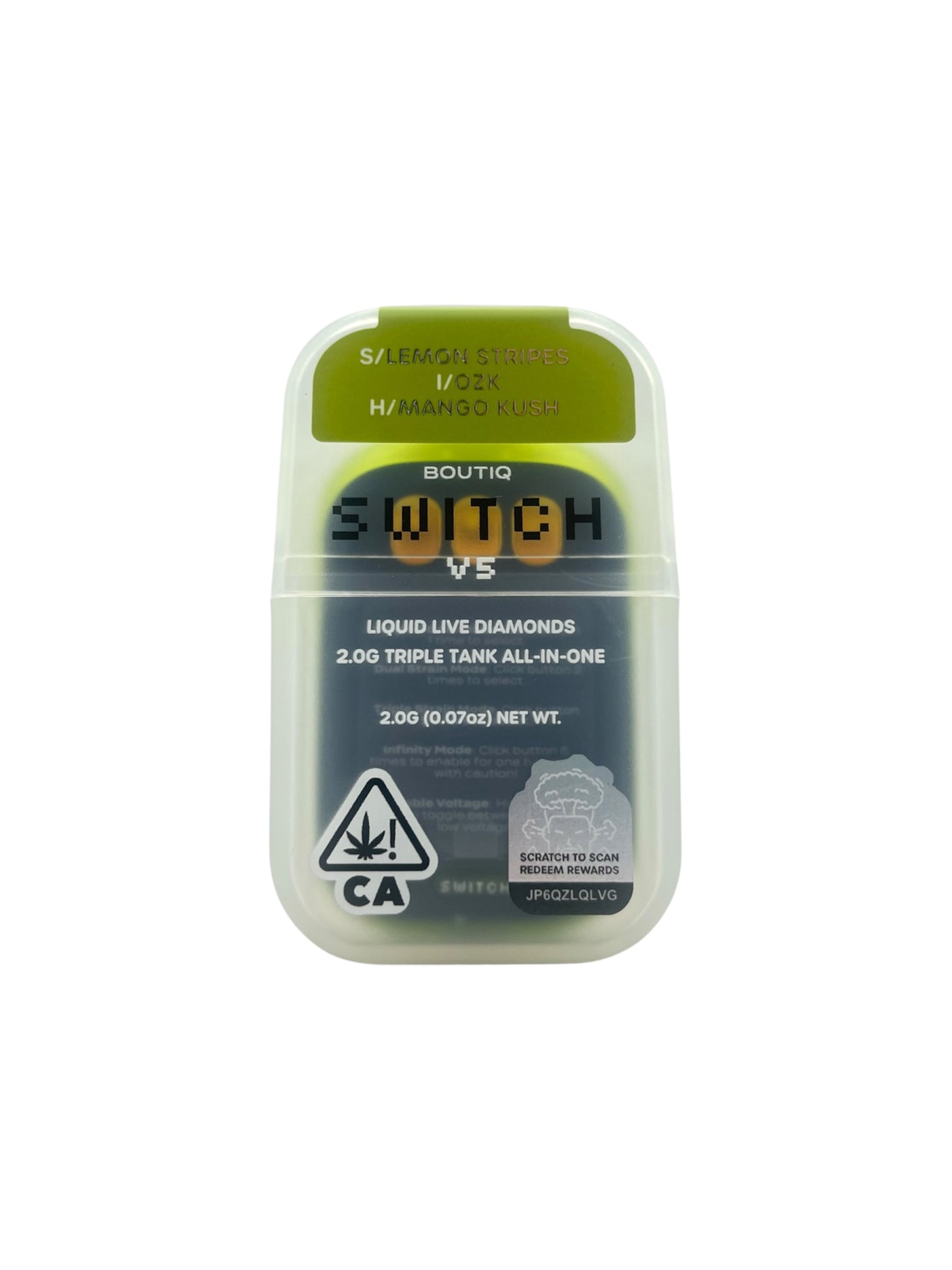 BOUTIQ - SWITCH 2G - LEMON STRIPES + OZK + MANGO KUSH
